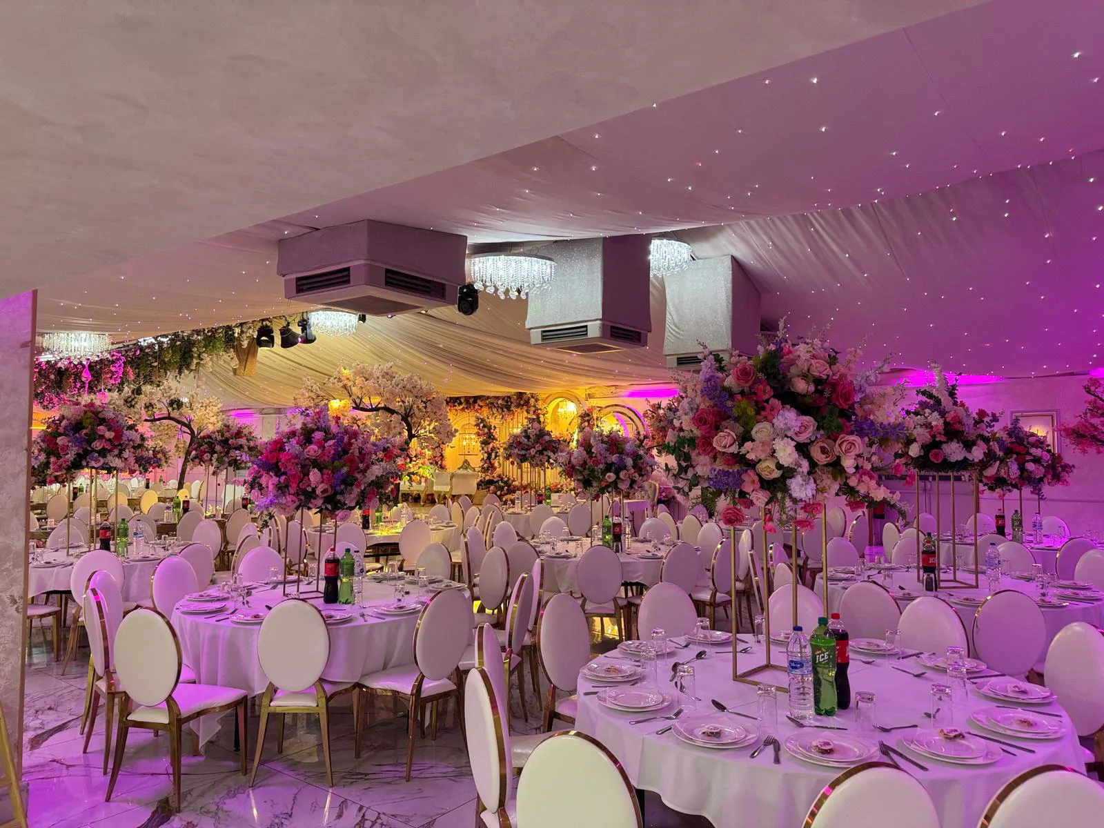 Rio Grande banqueting suite set for an evening event